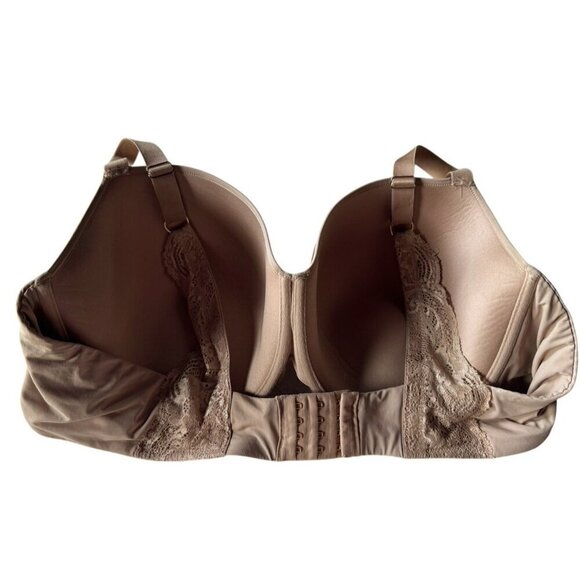 Thirdlove Woman's Sz 44E 44 E Taupe Lace Detail T-Shirt Bra - Picture 2 of 9